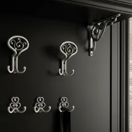 Patère rustique STRADIUS MINI / Argent vieilli