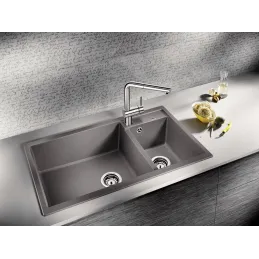 Robinet Blanco LINUS-S avec douchette / acier PVD