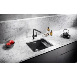 Robinet Blanco LINUS-S avec douchette - Silgranit / Anthracite