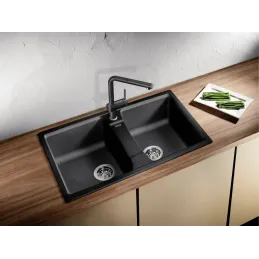 Mitigeur Blanco LINUS-S avec douchette – Silgranit / Blanc