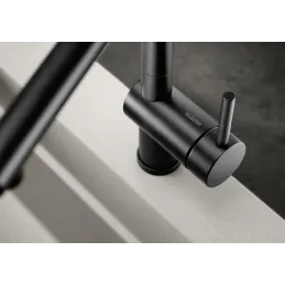 Batterie Blanco LINUS-S avec douchette / Noir mat