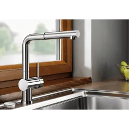 Mitigeur Blanco LINUS S - F - sous-fenêtre avec douchette / Chrome brillant