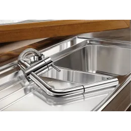 Mitigeur BLANCO LINUS S-F pour fenêtre avec douchette / Noir mat