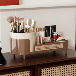 Organiseur rotatif pour cosmétiques MAKEUP / Marron
