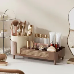 Organiseur rotatif pour cosmétiques MAKEUP / Marron