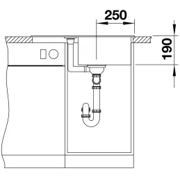 Évier en grès Blanco METRA 45 S Compact / Tartufo