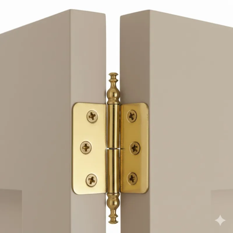 Charnière à penture décorative 78 mm / Doré brillant