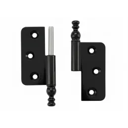 Charnière décorative à ailettes 78 mm / Noir brillant