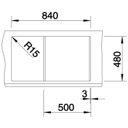 Évier en grès Blanco METRA 5 S / Café