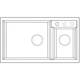 Évier en grès Blanco METRA 9 / Blanc Soft