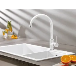 Mitigeur BLANCO MIDA en SILGRANIT / Blanc mat