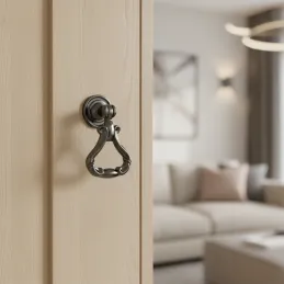 Bouton de meuble rustique CORTINA / Noir brillant