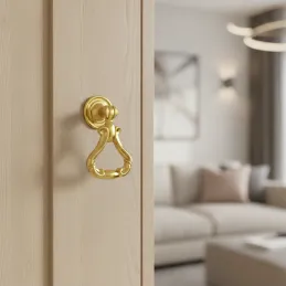 Bouton de meuble rustique CORTINA / Doré brillant