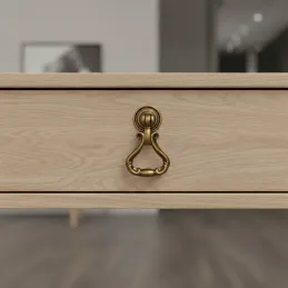 Bouton de meuble rustique CORTINA / Laiton vieilli