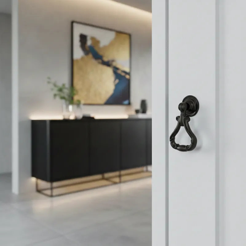 Bouton de meuble rustique CORTINA / Noir mat