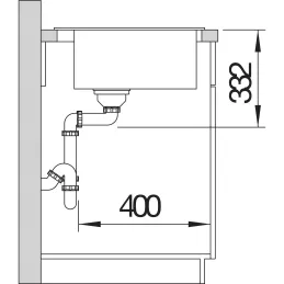 Évier en grès Blanco NAYA 45 / Anthracite