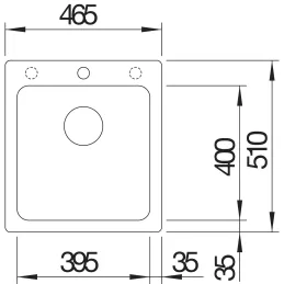 Évier en grès Blanco NAYA 45 / Café
