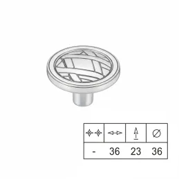 Bouton de meuble ALINA / Chrome brillant