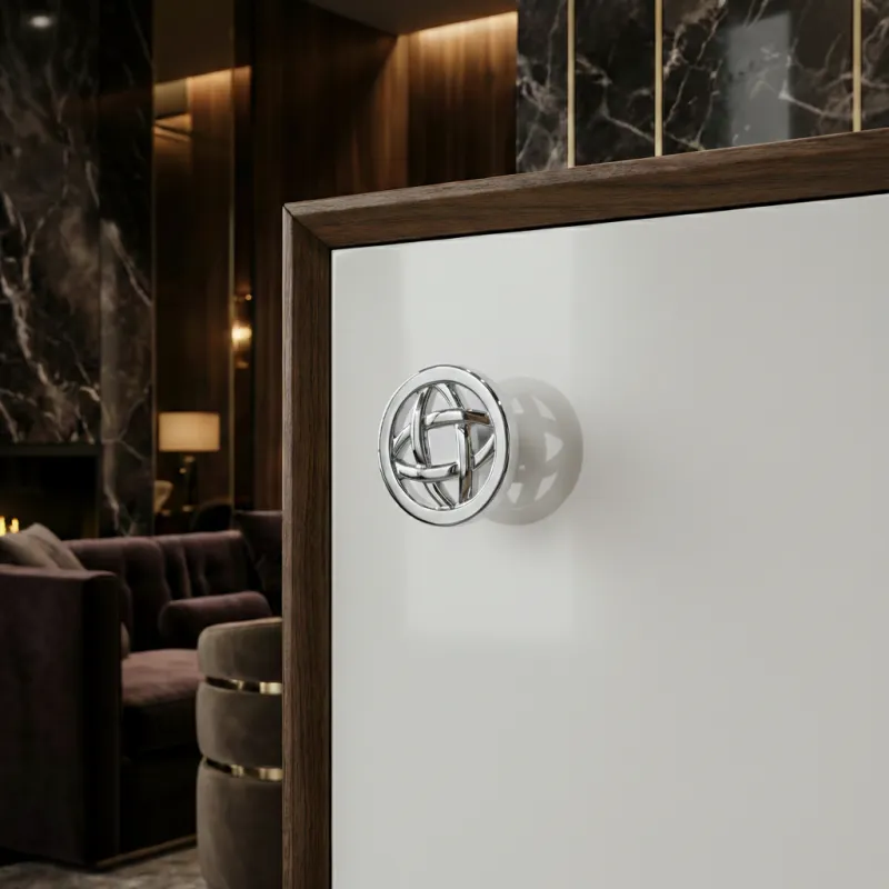 Bouton de meuble ALINA / Chrome brillant