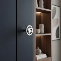 Bouton de meuble ALINA / Chrome brillant