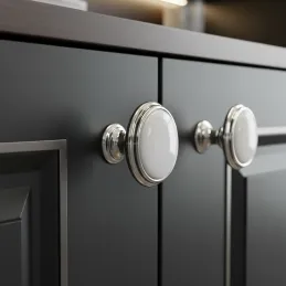 Bouton de meuble FRESNO / Chrome brillant