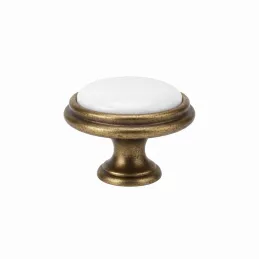 Bouton de meuble FRESNO / Laiton vieilli