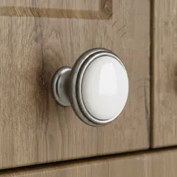Bouton de meuble FRESNO / Argent vieilli