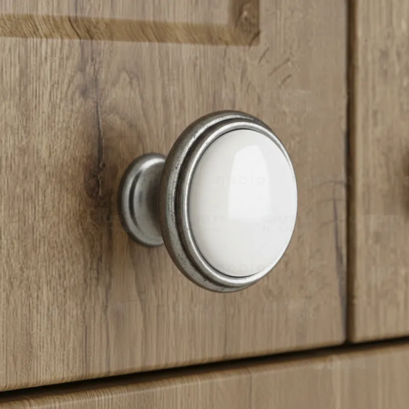 Bouton de meuble FRESNO / Argent vieilli