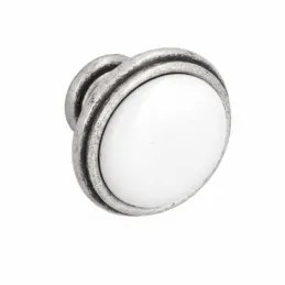 Bouton de meuble FRESNO / Argent vieilli