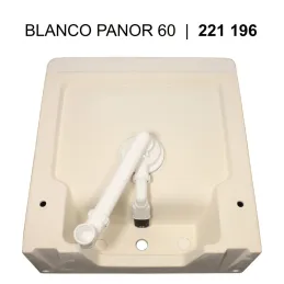 Évier en céramique Blanco PANOR 60 / sans commande excentrique / avec 1 trou
