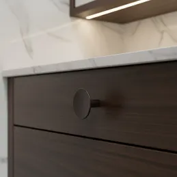 Poignée bouton LILI / Marron foncé