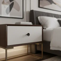 Poignée bouton LILI / Marron foncé