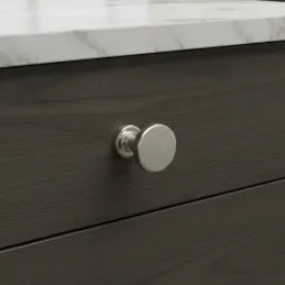 Poignée bouton DOMINICA MAXI / Nickel brossé