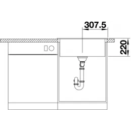 Évier en grès Blanco PLEON 6 / Noir