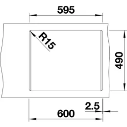 Évier en grès Blanco PLEON 6 / Gris roche