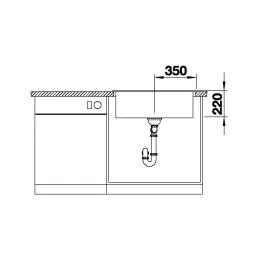 Évier en céramique Blanco PLEON 8 / Anthracite