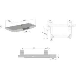 Tiroir coulissant pour clavier et souris / Noir