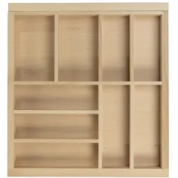 Range-couverts réglable en bois UNIVERS pour une profondeur de 500 mm / Hêtre