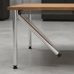 Pied de table pliant FOX / Chrome brillant