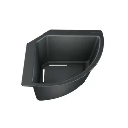 Bac d’égouttage d’angle en plastique / noir