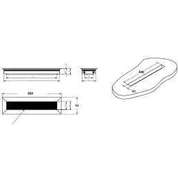 Passe-câble MERIDA SLIM / Noir mat