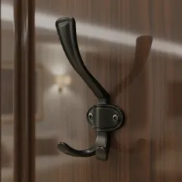 Porte-manteau rustique VATERLO XL / Noir mat