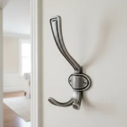 Patère rustique VATERLO XL / finition argent vieilli