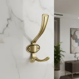 Porte-manteau rustique VATERLO XL / Or vieilli