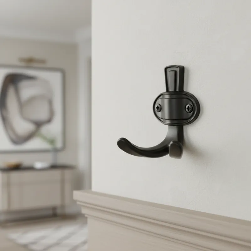 Porte-manteau rustique VATERLO / Noir mat