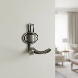 Porte-manteau rustique VATERLO / Vieil argent