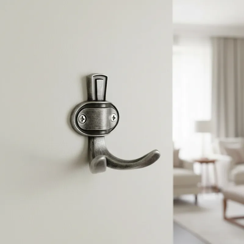 Porte-manteau rustique VATERLO / Vieil argent