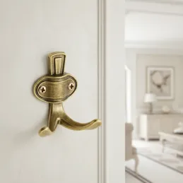 Porte-manteau rustique VATERLO / Vieil or