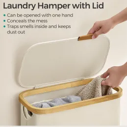 Panier à linge SOFT 60L / Blanc