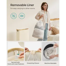 Panier à linge SOFT 60L / Blanc